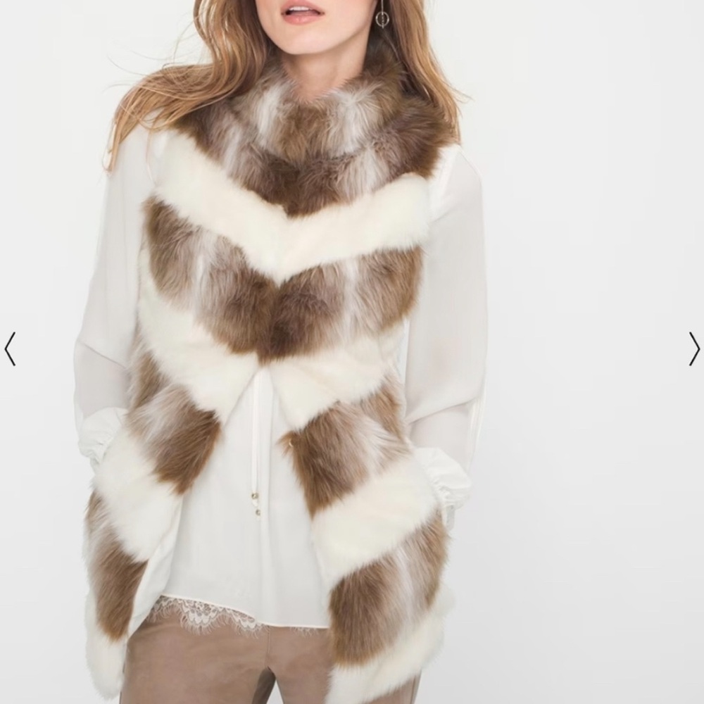 WHBM faux Fur Vest